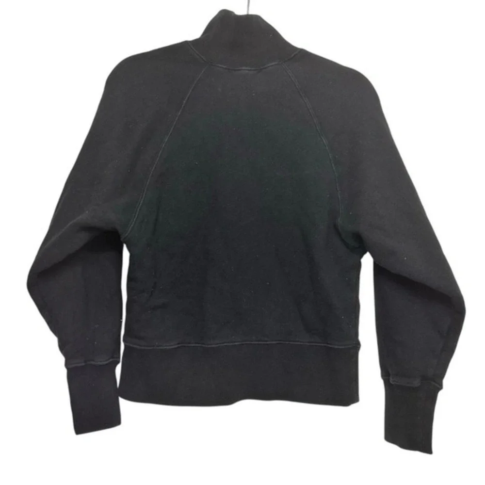 Marissa‎ Webb Black Cotton Funnel Neck Zip Sweatshirt Women's XS - Picture 9 of 9